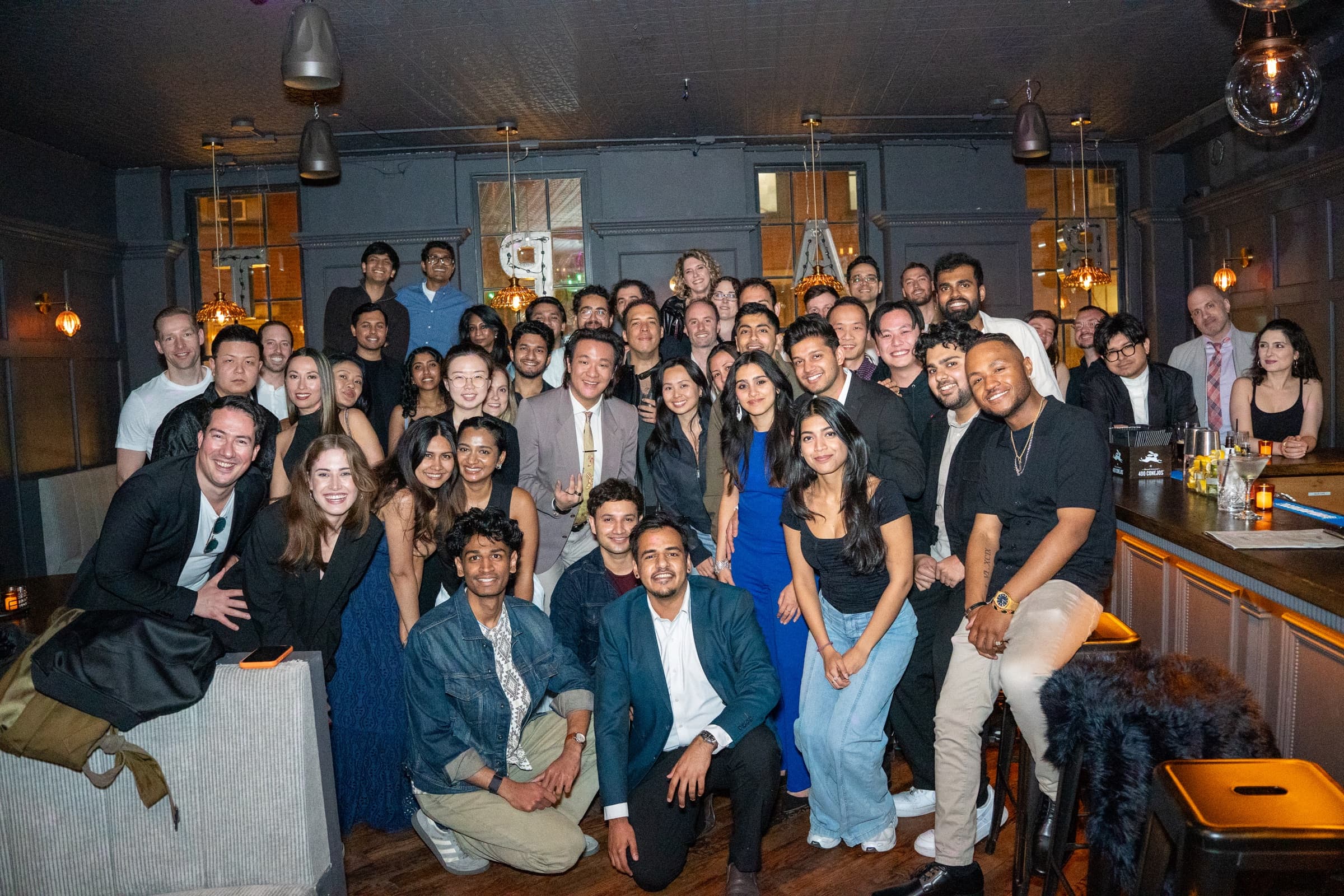 Large group portrait at a private event